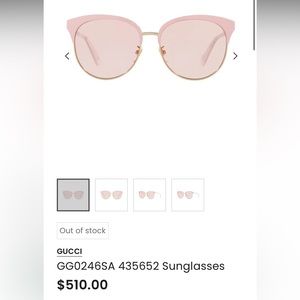 Gucci pink sunglasses
